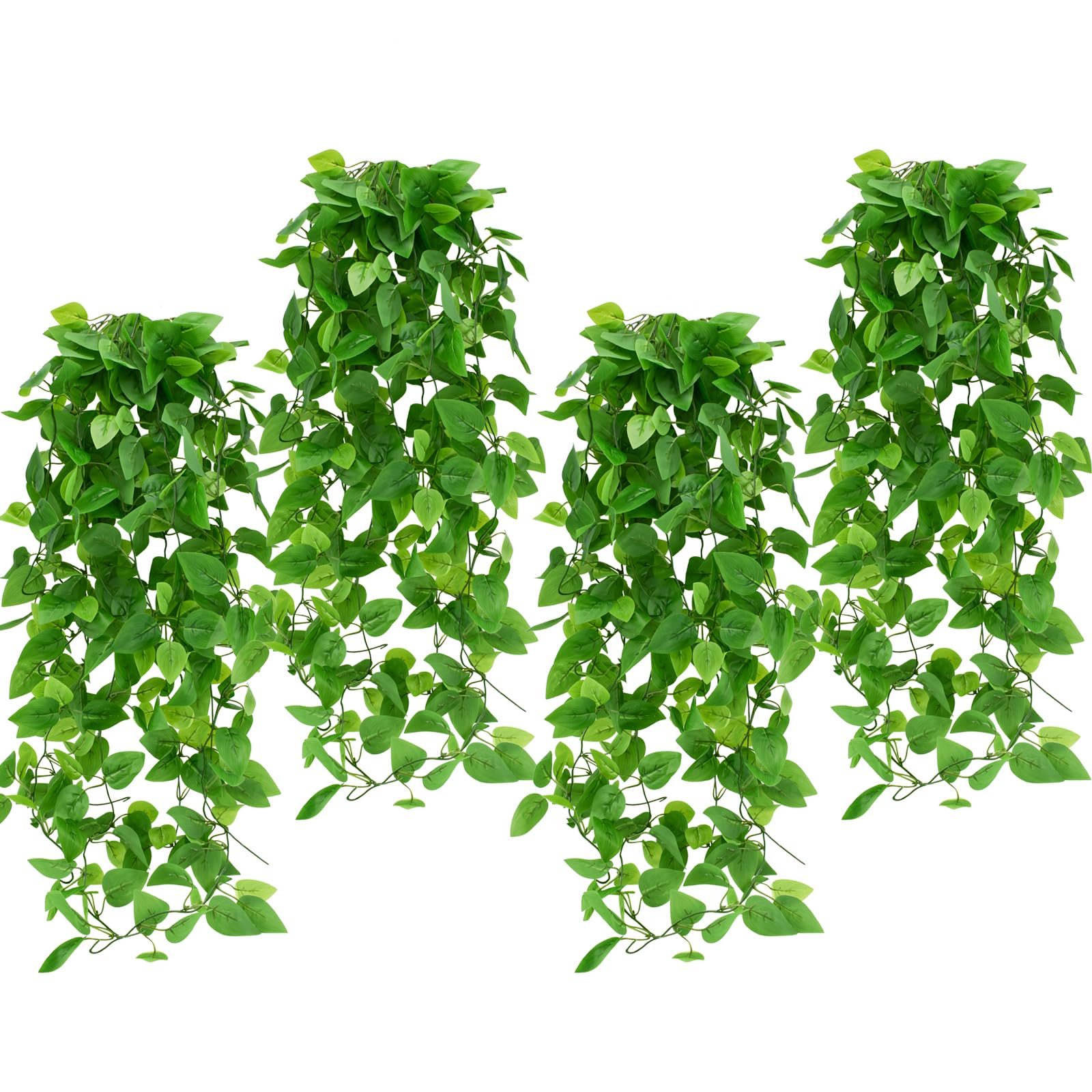 Amazon｜Bacucine 人工観葉植物 壁掛け ポトス 4個セット 造花